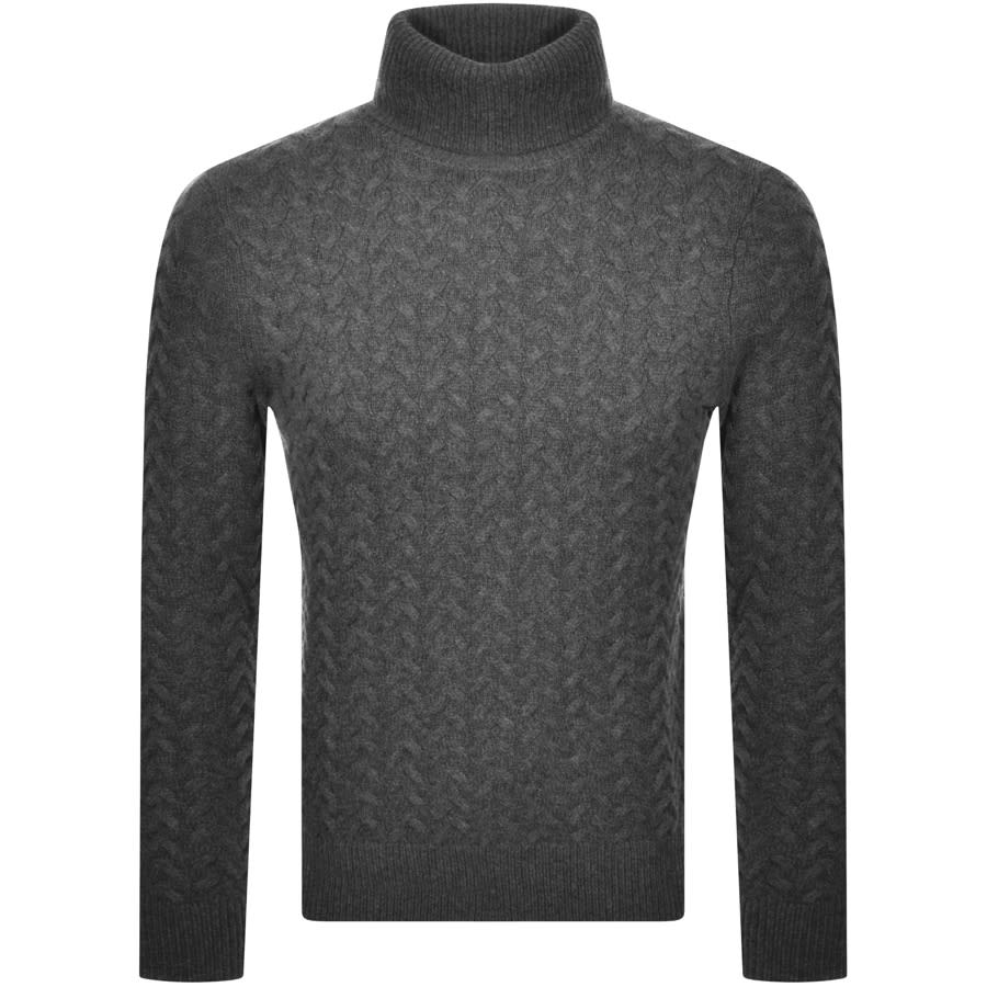 Alternative Image for ProductMichael Kors Roll Neck Cable Knit Jumper Grey1